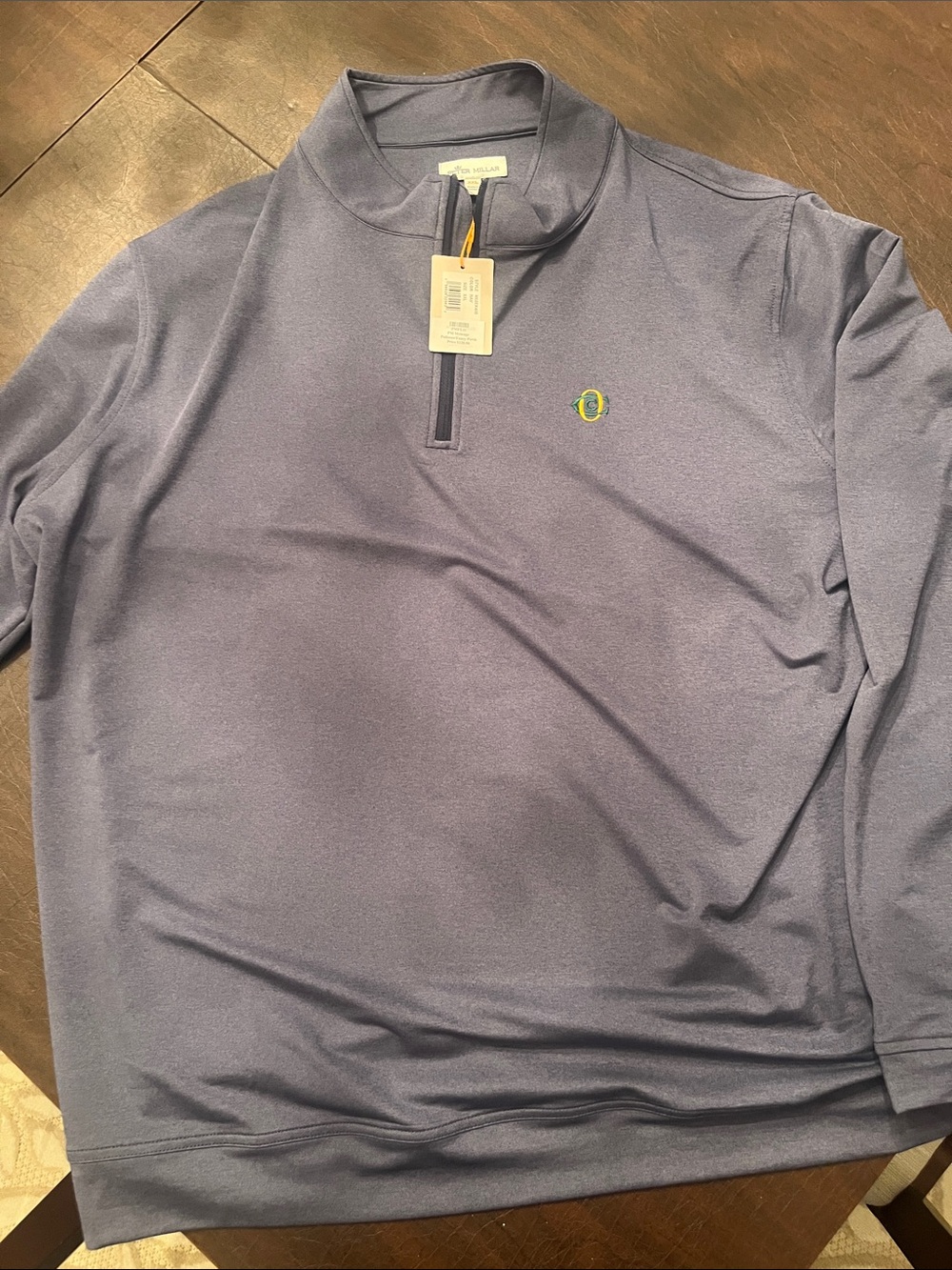 NWT - Peter Millar Men's Oakmont CC Quarter-Zip Pullover - Navy